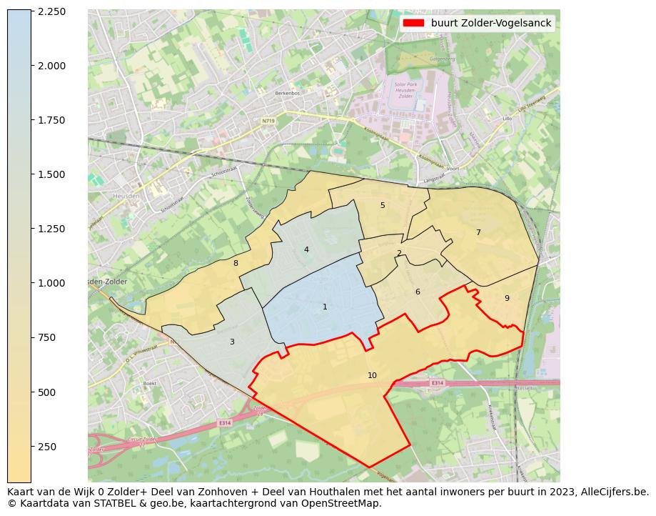 Aantal inwoners op de kaart van de buurt Zolder-Vogelsanck: Op deze pagina vind je veel informatie over inwoners (zoals de verdeling naar leeftijdsgroepen, gezinssamenstelling, geslacht, autochtoon of Belgisch met een immigratie achtergrond,...), woningen (aantallen, types, prijs ontwikkeling, gebruik, type eigendom,...) en méér (autobezit, energieverbruik,...)  op basis van open data van STATBEL en diverse andere bronnen!