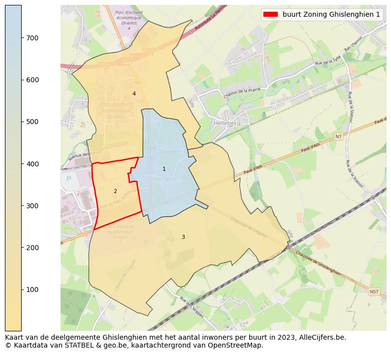 Aantal inwoners op de kaart van de buurt Zoning Ghislenghien 1: Op deze pagina vind je veel informatie over inwoners (zoals de verdeling naar leeftijdsgroepen, gezinssamenstelling, geslacht, autochtoon of Belgisch met een immigratie achtergrond,...), woningen (aantallen, types, prijs ontwikkeling, gebruik, type eigendom,...) en méér (autobezit, energieverbruik,...)  op basis van open data van STATBEL en diverse andere bronnen!