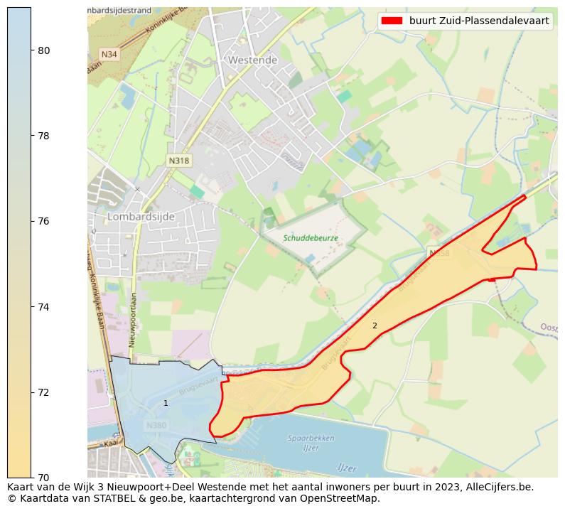 Aantal inwoners op de kaart van de buurt Zuid-Plassendalevaart: Op deze pagina vind je veel informatie over inwoners (zoals de verdeling naar leeftijdsgroepen, gezinssamenstelling, geslacht, autochtoon of Belgisch met een immigratie achtergrond,...), woningen (aantallen, types, prijs ontwikkeling, gebruik, type eigendom,...) en méér (autobezit, energieverbruik,...)  op basis van open data van STATBEL en diverse andere bronnen!