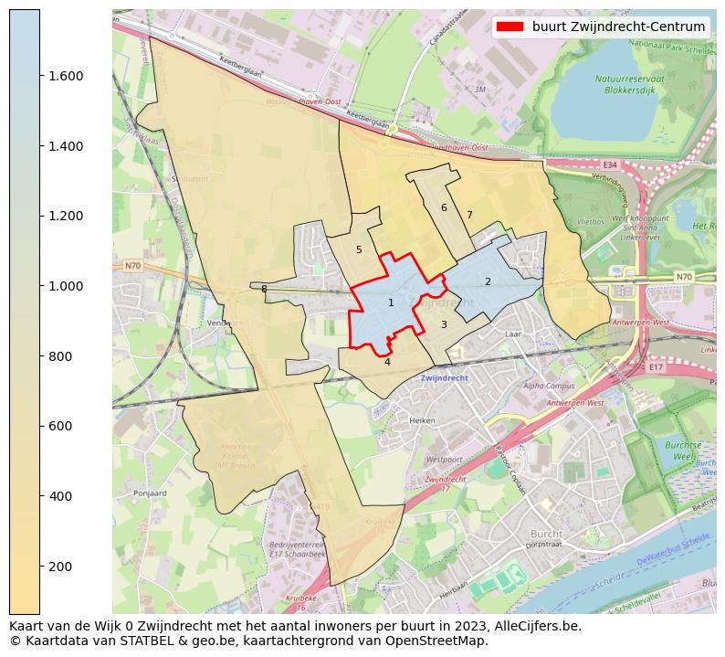 Aantal inwoners op de kaart van de buurt Zwijndrecht-Centrum: Op deze pagina vind je veel informatie over inwoners (zoals de verdeling naar leeftijdsgroepen, gezinssamenstelling, geslacht, autochtoon of Belgisch met een immigratie achtergrond,...), woningen (aantallen, types, prijs ontwikkeling, gebruik, type eigendom,...) en méér (autobezit, energieverbruik,...)  op basis van open data van STATBEL en diverse andere bronnen!