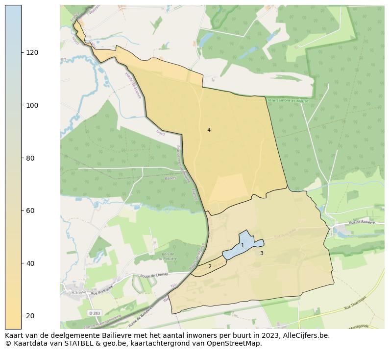 Aantal inwoners op de kaart van de deelgemeente Bailievre: Op deze pagina vind je veel informatie over inwoners (zoals de verdeling naar leeftijdsgroepen, gezinssamenstelling, geslacht, autochtoon of Belgisch met een immigratie achtergrond,...), woningen (aantallen, types, prijs ontwikkeling, gebruik, type eigendom,...) en méér (autobezit, energieverbruik,...)  op basis van open data van STATBEL en diverse andere bronnen!