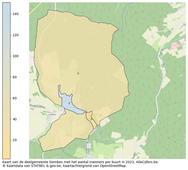 Aantal inwoners op de kaart van de deelgemeente Gembes: Op deze pagina vind je veel informatie over inwoners (zoals de verdeling naar leeftijdsgroepen, gezinssamenstelling, geslacht, autochtoon of Belgisch met een immigratie achtergrond,...), woningen (aantallen, types, prijs ontwikkeling, gebruik, type eigendom,...) en méér (autobezit, energieverbruik,...)  op basis van open data van STATBEL en diverse andere bronnen!