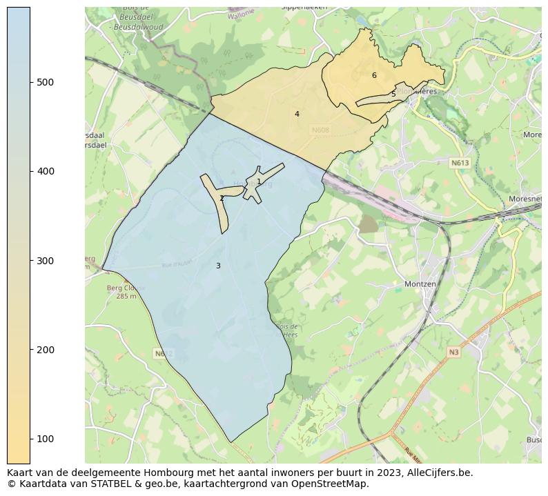 Aantal inwoners op de kaart van de deelgemeente Hombourg: Op deze pagina vind je veel informatie over inwoners (zoals de verdeling naar leeftijdsgroepen, gezinssamenstelling, geslacht, autochtoon of Belgisch met een immigratie achtergrond,...), woningen (aantallen, types, prijs ontwikkeling, gebruik, type eigendom,...) en méér (autobezit, energieverbruik,...)  op basis van open data van STATBEL en diverse andere bronnen!