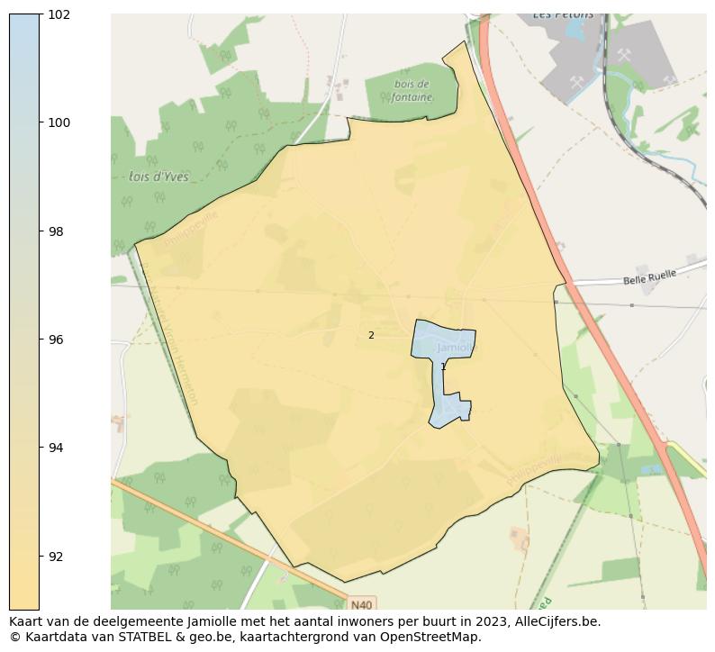 Aantal inwoners op de kaart van de deelgemeente Jamiolle: Op deze pagina vind je veel informatie over inwoners (zoals de verdeling naar leeftijdsgroepen, gezinssamenstelling, geslacht, autochtoon of Belgisch met een immigratie achtergrond,...), woningen (aantallen, types, prijs ontwikkeling, gebruik, type eigendom,...) en méér (autobezit, energieverbruik,...)  op basis van open data van STATBEL en diverse andere bronnen!