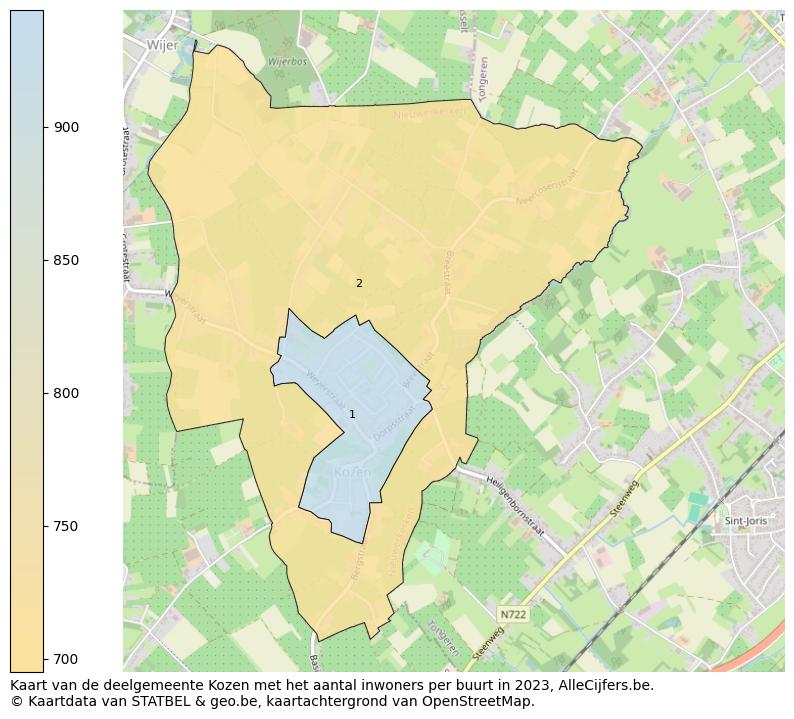 Aantal inwoners op de kaart van de deelgemeente Kozen: Op deze pagina vind je veel informatie over inwoners (zoals de verdeling naar leeftijdsgroepen, gezinssamenstelling, geslacht, autochtoon of Belgisch met een immigratie achtergrond,...), woningen (aantallen, types, prijs ontwikkeling, gebruik, type eigendom,...) en méér (autobezit, energieverbruik,...)  op basis van open data van STATBEL en diverse andere bronnen!