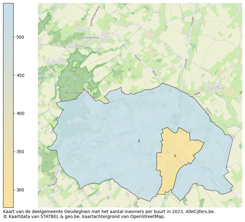 Aantal inwoners op de kaart van de deelgemeente Oeudeghien: Op deze pagina vind je veel informatie over inwoners (zoals de verdeling naar leeftijdsgroepen, gezinssamenstelling, geslacht, autochtoon of Belgisch met een immigratie achtergrond,...), woningen (aantallen, types, prijs ontwikkeling, gebruik, type eigendom,...) en méér (autobezit, energieverbruik,...)  op basis van open data van STATBEL en diverse andere bronnen!