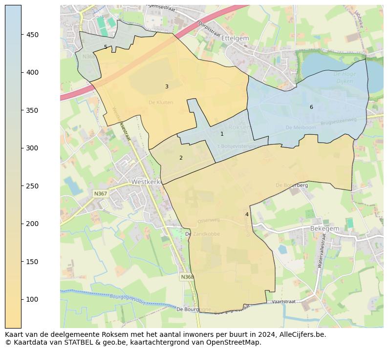 Aantal inwoners op de kaart van de deelgemeente Roksem: Op deze pagina vind je veel informatie over inwoners (zoals de verdeling naar leeftijdsgroepen, gezinssamenstelling, geslacht, autochtoon of Belgisch met een immigratie achtergrond,...), woningen (aantallen, types, prijs ontwikkeling, gebruik, type eigendom,...) en méér (autobezit, energieverbruik,...)  op basis van open data van STATBEL en diverse andere bronnen!