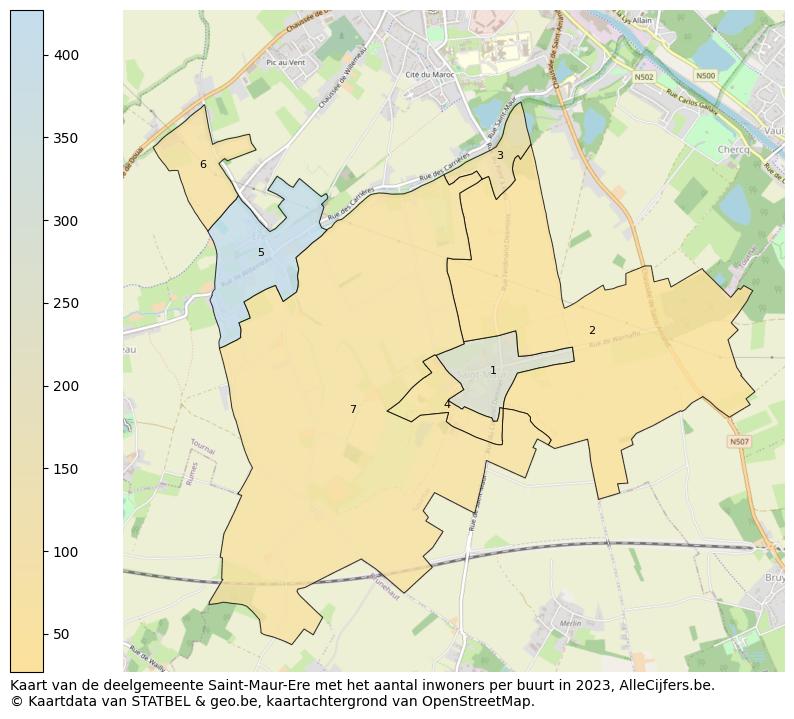 Aantal inwoners op de kaart van de deelgemeente Saint-Maur-Ere: Op deze pagina vind je veel informatie over inwoners (zoals de verdeling naar leeftijdsgroepen, gezinssamenstelling, geslacht, autochtoon of Belgisch met een immigratie achtergrond,...), woningen (aantallen, types, prijs ontwikkeling, gebruik, type eigendom,...) en méér (autobezit, energieverbruik,...)  op basis van open data van STATBEL en diverse andere bronnen!