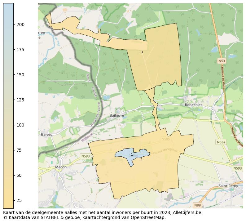 Aantal inwoners op de kaart van de deelgemeente Salles: Op deze pagina vind je veel informatie over inwoners (zoals de verdeling naar leeftijdsgroepen, gezinssamenstelling, geslacht, autochtoon of Belgisch met een immigratie achtergrond,...), woningen (aantallen, types, prijs ontwikkeling, gebruik, type eigendom,...) en méér (autobezit, energieverbruik,...)  op basis van open data van STATBEL en diverse andere bronnen!