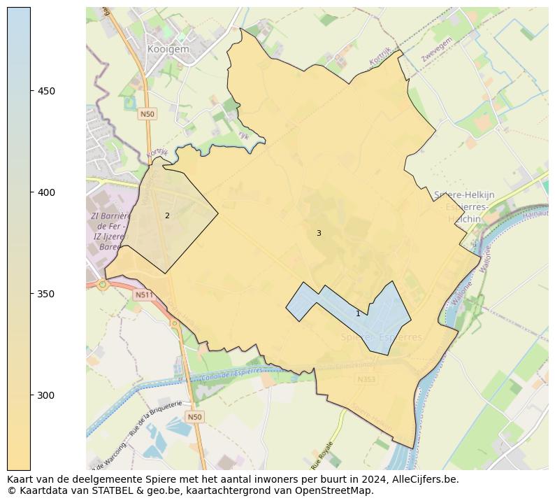 Aantal inwoners op de kaart van de deelgemeente Spiere: Op deze pagina vind je veel informatie over inwoners (zoals de verdeling naar leeftijdsgroepen, gezinssamenstelling, geslacht, autochtoon of Belgisch met een immigratie achtergrond,...), woningen (aantallen, types, prijs ontwikkeling, gebruik, type eigendom,...) en méér (autobezit, energieverbruik,...)  op basis van open data van STATBEL en diverse andere bronnen!