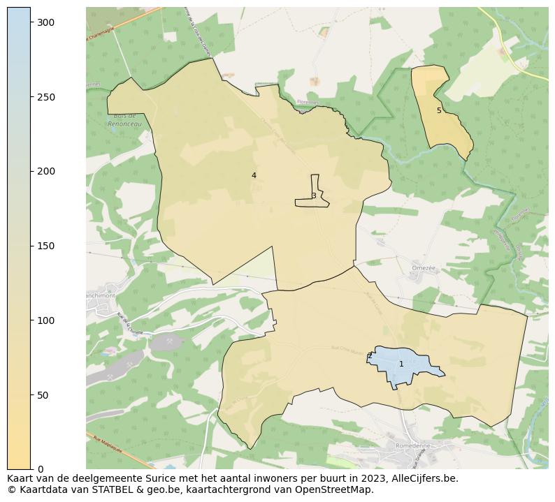 Aantal inwoners op de kaart van de deelgemeente Surice: Op deze pagina vind je veel informatie over inwoners (zoals de verdeling naar leeftijdsgroepen, gezinssamenstelling, geslacht, autochtoon of Belgisch met een immigratie achtergrond,...), woningen (aantallen, types, prijs ontwikkeling, gebruik, type eigendom,...) en méér (autobezit, energieverbruik,...)  op basis van open data van STATBEL en diverse andere bronnen!