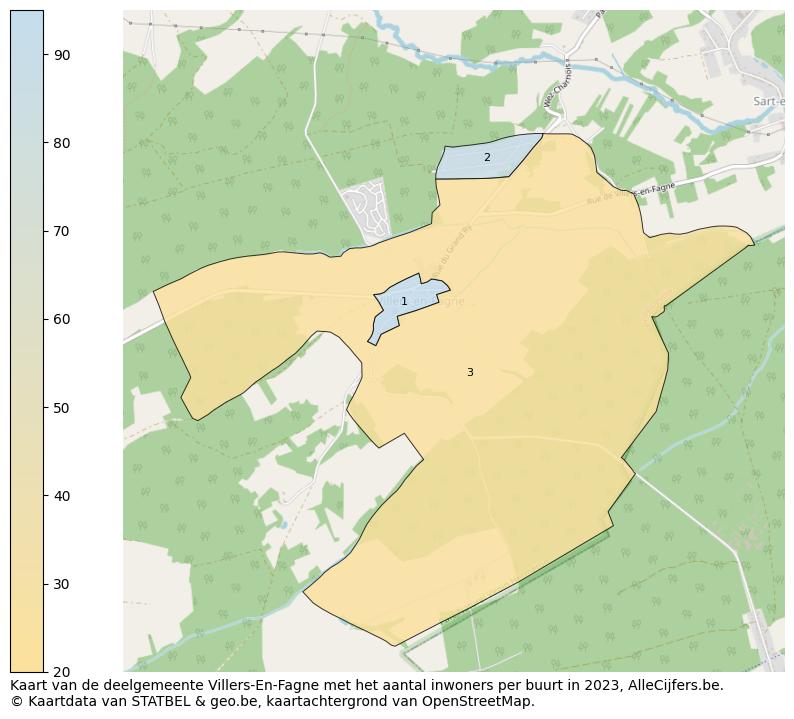 Aantal inwoners op de kaart van de deelgemeente Villers-En-Fagne: Op deze pagina vind je veel informatie over inwoners (zoals de verdeling naar leeftijdsgroepen, gezinssamenstelling, geslacht, autochtoon of Belgisch met een immigratie achtergrond,...), woningen (aantallen, types, prijs ontwikkeling, gebruik, type eigendom,...) en méér (autobezit, energieverbruik,...)  op basis van open data van STATBEL en diverse andere bronnen!