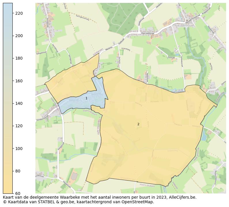 Aantal inwoners op de kaart van de deelgemeente Waarbeke: Op deze pagina vind je veel informatie over inwoners (zoals de verdeling naar leeftijdsgroepen, gezinssamenstelling, geslacht, autochtoon of Belgisch met een immigratie achtergrond,...), woningen (aantallen, types, prijs ontwikkeling, gebruik, type eigendom,...) en méér (autobezit, energieverbruik,...)  op basis van open data van STATBEL en diverse andere bronnen!