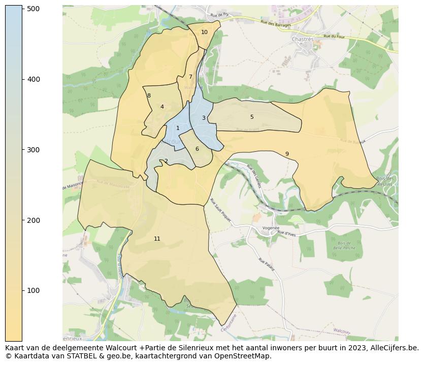 Aantal inwoners op de kaart van de deelgemeente Walcourt +Partie de Silenrieux: Op deze pagina vind je veel informatie over inwoners (zoals de verdeling naar leeftijdsgroepen, gezinssamenstelling, geslacht, autochtoon of Belgisch met een immigratie achtergrond,...), woningen (aantallen, types, prijs ontwikkeling, gebruik, type eigendom,...) en méér (autobezit, energieverbruik,...)  op basis van open data van STATBEL en diverse andere bronnen!