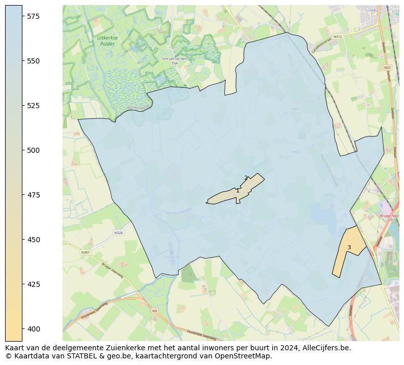 Aantal inwoners op de kaart van de deelgemeente Zuienkerke: Op deze pagina vind je veel informatie over inwoners (zoals de verdeling naar leeftijdsgroepen, gezinssamenstelling, geslacht, autochtoon of Belgisch met een immigratie achtergrond,...), woningen (aantallen, types, prijs ontwikkeling, gebruik, type eigendom,...) en méér (autobezit, energieverbruik,...)  op basis van open data van STATBEL en diverse andere bronnen!