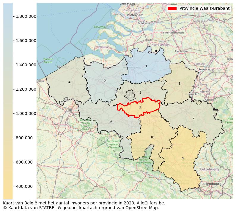 Provincie WaalsBrabant in cijfers en grafieken (update 2024