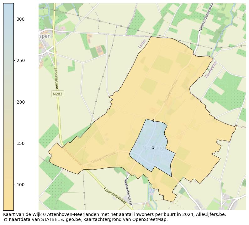 Aantal inwoners op de kaart van de Wijk 0 Attenhoven-Neerlanden: Op deze pagina vind je veel informatie over inwoners (zoals de verdeling naar leeftijdsgroepen, gezinssamenstelling, geslacht, autochtoon of Belgisch met een immigratie achtergrond,...), woningen (aantallen, types, prijs ontwikkeling, gebruik, type eigendom,...) en méér (autobezit, energieverbruik,...)  op basis van open data van STATBEL en diverse andere bronnen!