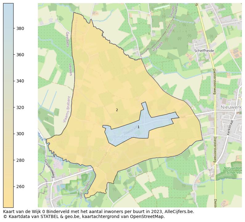 Aantal inwoners op de kaart van de Wijk 0 Binderveld: Op deze pagina vind je veel informatie over inwoners (zoals de verdeling naar leeftijdsgroepen, gezinssamenstelling, geslacht, autochtoon of Belgisch met een immigratie achtergrond,...), woningen (aantallen, types, prijs ontwikkeling, gebruik, type eigendom,...) en méér (autobezit, energieverbruik,...)  op basis van open data van STATBEL en diverse andere bronnen!