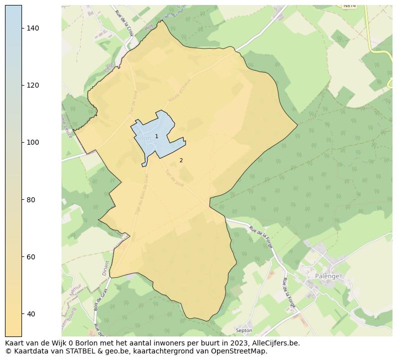 Aantal inwoners op de kaart van de Wijk 0 Borlon: Op deze pagina vind je veel informatie over inwoners (zoals de verdeling naar leeftijdsgroepen, gezinssamenstelling, geslacht, autochtoon of Belgisch met een immigratie achtergrond,...), woningen (aantallen, types, prijs ontwikkeling, gebruik, type eigendom,...) en méér (autobezit, energieverbruik,...)  op basis van open data van STATBEL en diverse andere bronnen!