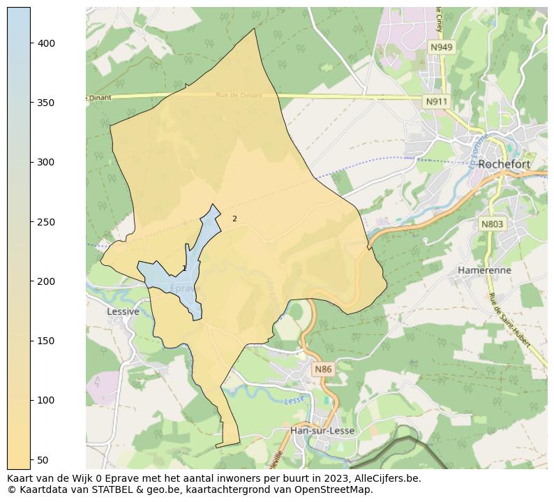 Aantal inwoners op de kaart van de Wijk 0 Eprave: Op deze pagina vind je veel informatie over inwoners (zoals de verdeling naar leeftijdsgroepen, gezinssamenstelling, geslacht, autochtoon of Belgisch met een immigratie achtergrond,...), woningen (aantallen, types, prijs ontwikkeling, gebruik, type eigendom,...) en méér (autobezit, energieverbruik,...)  op basis van open data van STATBEL en diverse andere bronnen!