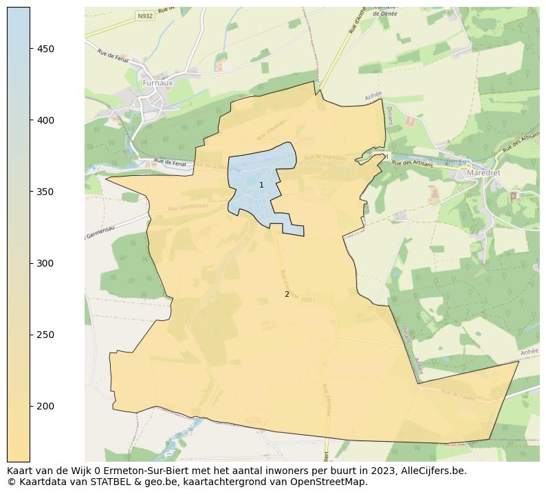 Aantal inwoners op de kaart van de Wijk 0 Ermeton-Sur-Biert: Op deze pagina vind je veel informatie over inwoners (zoals de verdeling naar leeftijdsgroepen, gezinssamenstelling, geslacht, autochtoon of Belgisch met een immigratie achtergrond,...), woningen (aantallen, types, prijs ontwikkeling, gebruik, type eigendom,...) en méér (autobezit, energieverbruik,...)  op basis van open data van STATBEL en diverse andere bronnen!