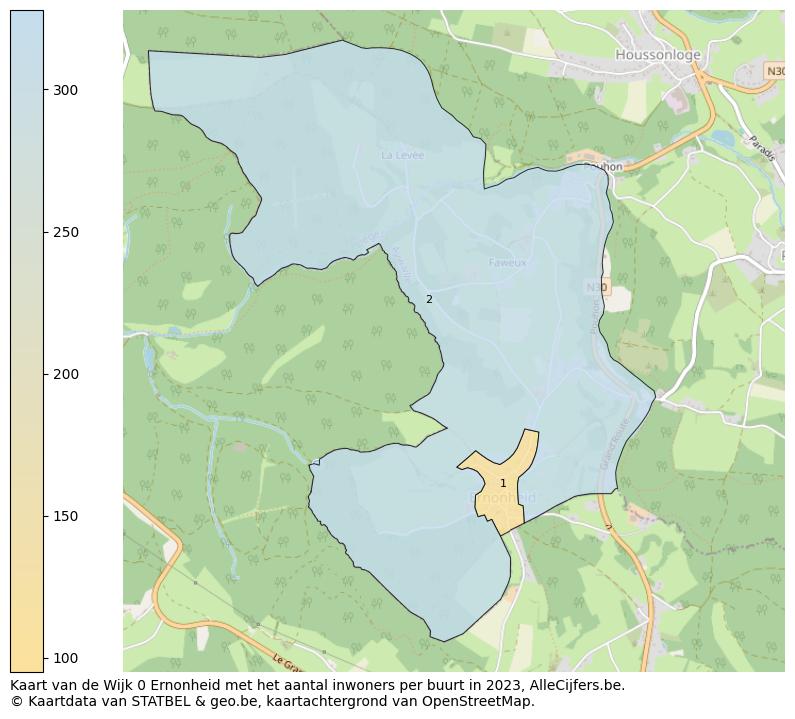 Aantal inwoners op de kaart van de Wijk 0 Ernonheid: Op deze pagina vind je veel informatie over inwoners (zoals de verdeling naar leeftijdsgroepen, gezinssamenstelling, geslacht, autochtoon of Belgisch met een immigratie achtergrond,...), woningen (aantallen, types, prijs ontwikkeling, gebruik, type eigendom,...) en méér (autobezit, energieverbruik,...)  op basis van open data van STATBEL en diverse andere bronnen!