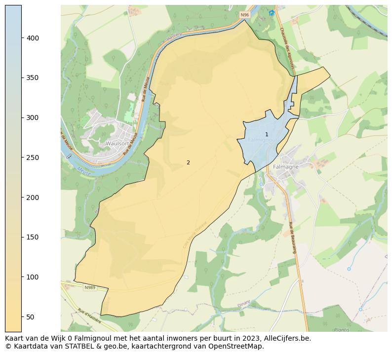Aantal inwoners op de kaart van de Wijk 0 Falmignoul: Op deze pagina vind je veel informatie over inwoners (zoals de verdeling naar leeftijdsgroepen, gezinssamenstelling, geslacht, autochtoon of Belgisch met een immigratie achtergrond,...), woningen (aantallen, types, prijs ontwikkeling, gebruik, type eigendom,...) en méér (autobezit, energieverbruik,...)  op basis van open data van STATBEL en diverse andere bronnen!