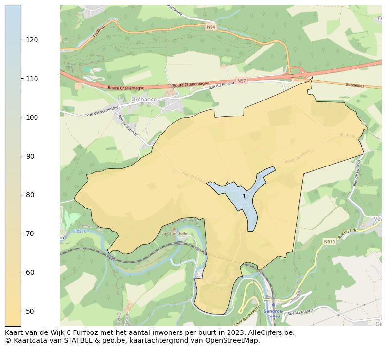 Aantal inwoners op de kaart van de Wijk 0 Furfooz: Op deze pagina vind je veel informatie over inwoners (zoals de verdeling naar leeftijdsgroepen, gezinssamenstelling, geslacht, autochtoon of Belgisch met een immigratie achtergrond,...), woningen (aantallen, types, prijs ontwikkeling, gebruik, type eigendom,...) en méér (autobezit, energieverbruik,...)  op basis van open data van STATBEL en diverse andere bronnen!