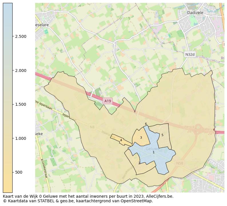 Aantal inwoners op de kaart van de Wijk 0 Geluwe: Op deze pagina vind je veel informatie over inwoners (zoals de verdeling naar leeftijdsgroepen, gezinssamenstelling, geslacht, autochtoon of Belgisch met een immigratie achtergrond,...), woningen (aantallen, types, prijs ontwikkeling, gebruik, type eigendom,...) en méér (autobezit, energieverbruik,...)  op basis van open data van STATBEL en diverse andere bronnen!