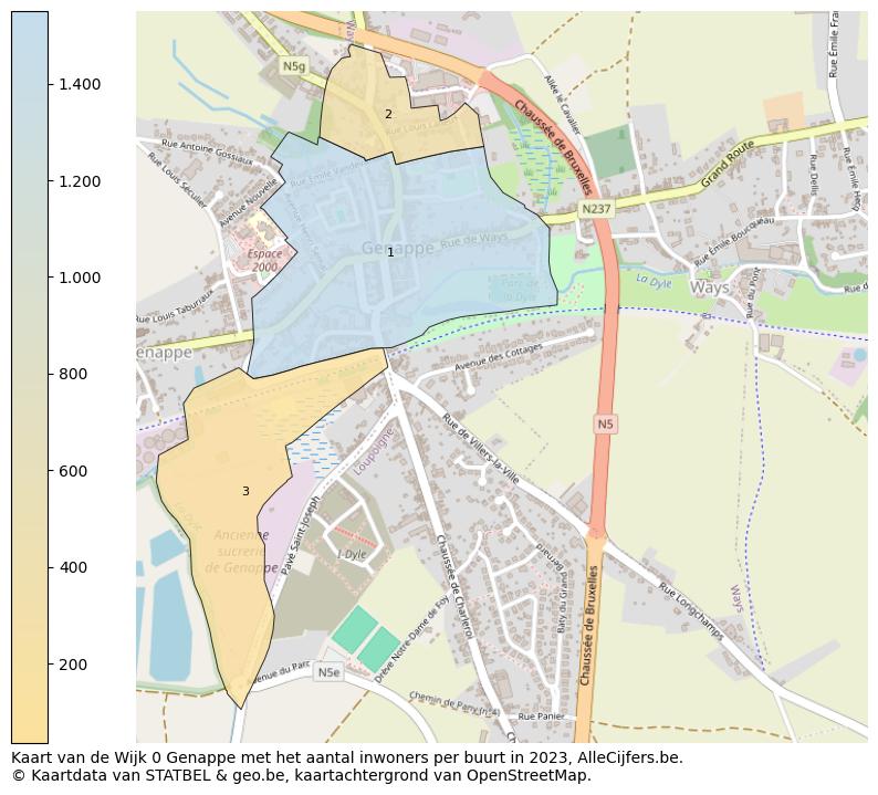 Aantal inwoners op de kaart van de Wijk 0 Genappe: Op deze pagina vind je veel informatie over inwoners (zoals de verdeling naar leeftijdsgroepen, gezinssamenstelling, geslacht, autochtoon of Belgisch met een immigratie achtergrond,...), woningen (aantallen, types, prijs ontwikkeling, gebruik, type eigendom,...) en méér (autobezit, energieverbruik,...)  op basis van open data van STATBEL en diverse andere bronnen!