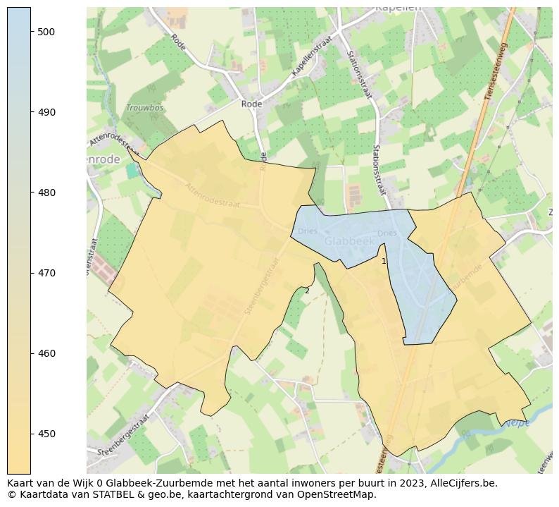 Aantal inwoners op de kaart van de Wijk 0 Glabbeek-Zuurbemde: Op deze pagina vind je veel informatie over inwoners (zoals de verdeling naar leeftijdsgroepen, gezinssamenstelling, geslacht, autochtoon of Belgisch met een immigratie achtergrond,...), woningen (aantallen, types, prijs ontwikkeling, gebruik, type eigendom,...) en méér (autobezit, energieverbruik,...)  op basis van open data van STATBEL en diverse andere bronnen!