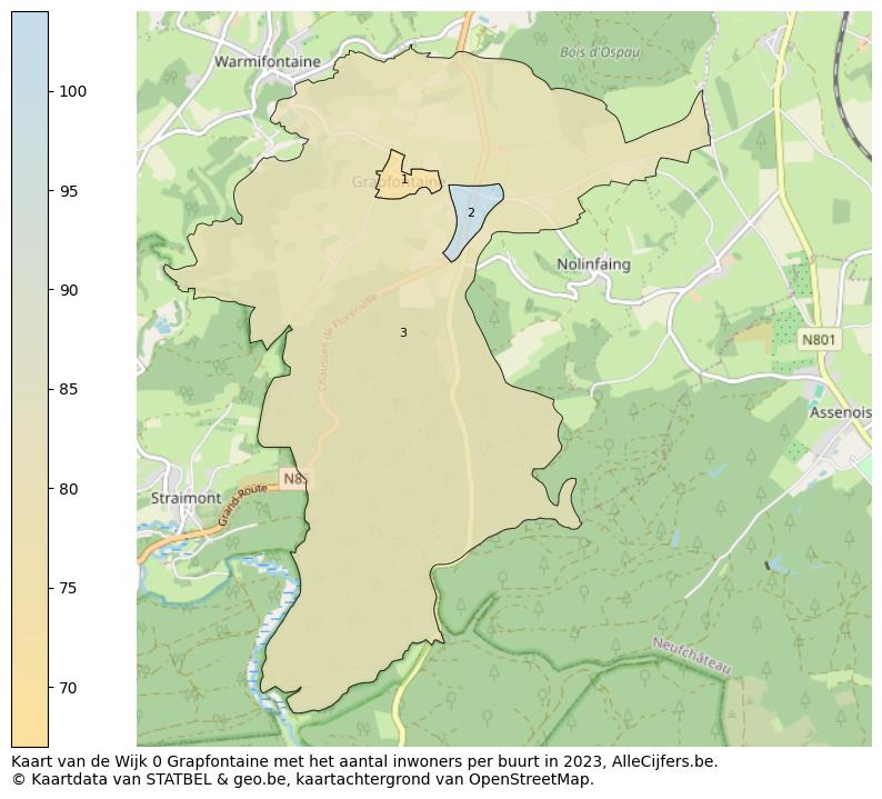 Aantal inwoners op de kaart van de Wijk 0 Grapfontaine: Op deze pagina vind je veel informatie over inwoners (zoals de verdeling naar leeftijdsgroepen, gezinssamenstelling, geslacht, autochtoon of Belgisch met een immigratie achtergrond,...), woningen (aantallen, types, prijs ontwikkeling, gebruik, type eigendom,...) en méér (autobezit, energieverbruik,...)  op basis van open data van STATBEL en diverse andere bronnen!