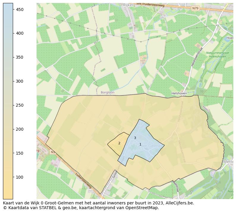 Aantal inwoners op de kaart van de Wijk 0 Groot-Gelmen: Op deze pagina vind je veel informatie over inwoners (zoals de verdeling naar leeftijdsgroepen, gezinssamenstelling, geslacht, autochtoon of Belgisch met een immigratie achtergrond,...), woningen (aantallen, types, prijs ontwikkeling, gebruik, type eigendom,...) en méér (autobezit, energieverbruik,...)  op basis van open data van STATBEL en diverse andere bronnen!