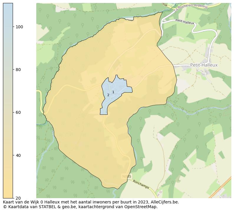Aantal inwoners op de kaart van de Wijk 0 Halleux: Op deze pagina vind je veel informatie over inwoners (zoals de verdeling naar leeftijdsgroepen, gezinssamenstelling, geslacht, autochtoon of Belgisch met een immigratie achtergrond,...), woningen (aantallen, types, prijs ontwikkeling, gebruik, type eigendom,...) en méér (autobezit, energieverbruik,...)  op basis van open data van STATBEL en diverse andere bronnen!