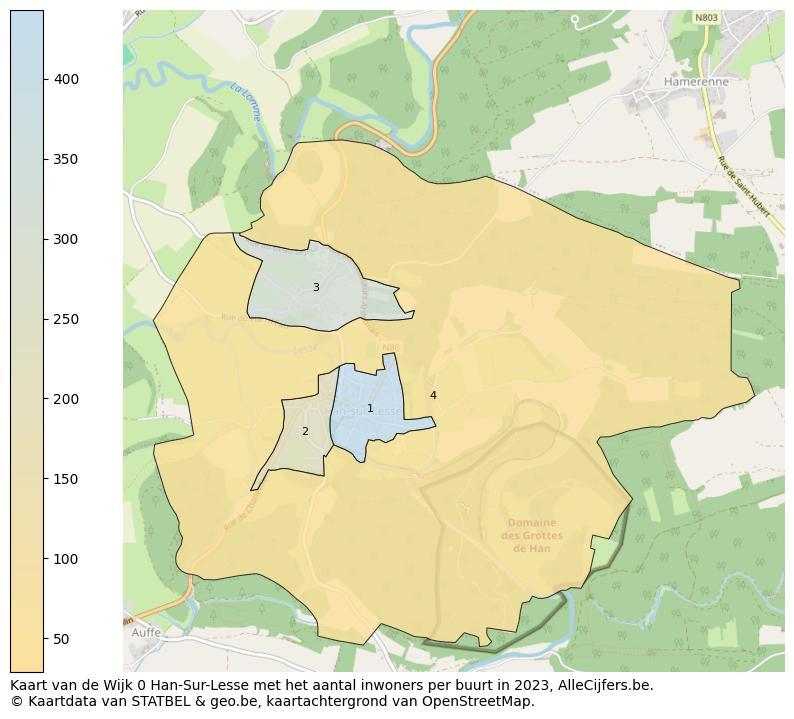 Aantal inwoners op de kaart van de Wijk 0 Han-Sur-Lesse: Op deze pagina vind je veel informatie over inwoners (zoals de verdeling naar leeftijdsgroepen, gezinssamenstelling, geslacht, autochtoon of Belgisch met een immigratie achtergrond,...), woningen (aantallen, types, prijs ontwikkeling, gebruik, type eigendom,...) en méér (autobezit, energieverbruik,...)  op basis van open data van STATBEL en diverse andere bronnen!