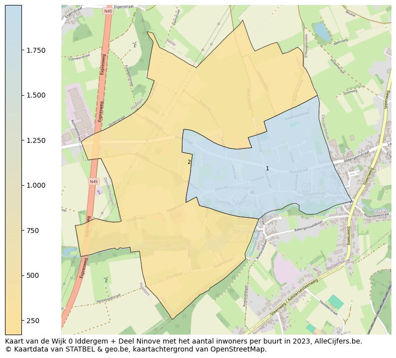 Aantal inwoners op de kaart van de Wijk 0 Iddergem + Deel Ninove: Op deze pagina vind je veel informatie over inwoners (zoals de verdeling naar leeftijdsgroepen, gezinssamenstelling, geslacht, autochtoon of Belgisch met een immigratie achtergrond,...), woningen (aantallen, types, prijs ontwikkeling, gebruik, type eigendom,...) en méér (autobezit, energieverbruik,...)  op basis van open data van STATBEL en diverse andere bronnen!