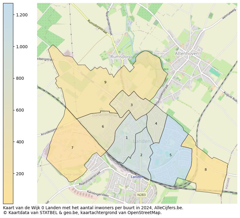 Aantal inwoners op de kaart van de Wijk 0 Landen: Op deze pagina vind je veel informatie over inwoners (zoals de verdeling naar leeftijdsgroepen, gezinssamenstelling, geslacht, autochtoon of Belgisch met een immigratie achtergrond,...), woningen (aantallen, types, prijs ontwikkeling, gebruik, type eigendom,...) en méér (autobezit, energieverbruik,...)  op basis van open data van STATBEL en diverse andere bronnen!