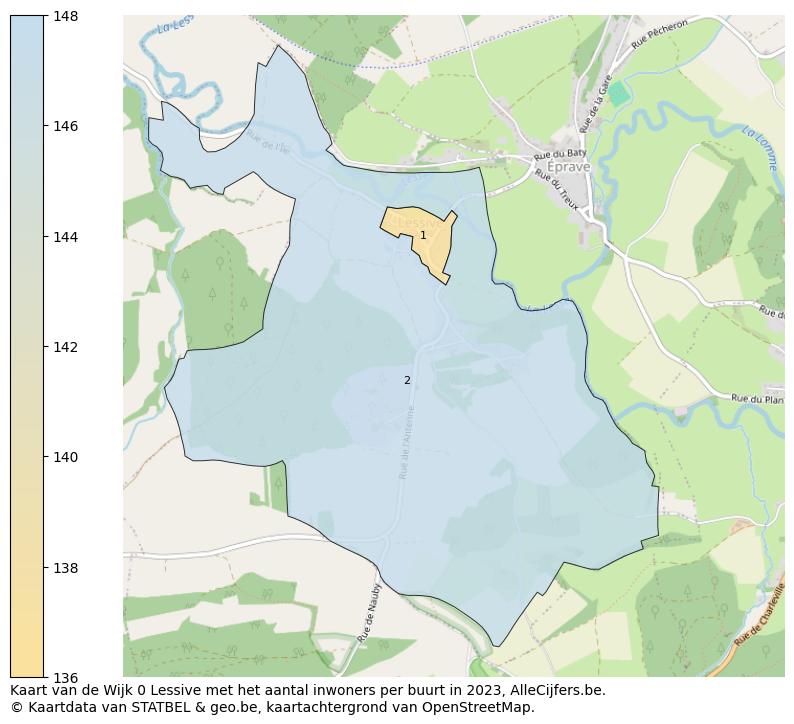 Aantal inwoners op de kaart van de Wijk 0 Lessive: Op deze pagina vind je veel informatie over inwoners (zoals de verdeling naar leeftijdsgroepen, gezinssamenstelling, geslacht, autochtoon of Belgisch met een immigratie achtergrond,...), woningen (aantallen, types, prijs ontwikkeling, gebruik, type eigendom,...) en méér (autobezit, energieverbruik,...)  op basis van open data van STATBEL en diverse andere bronnen!