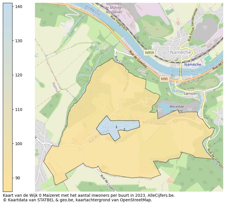 Aantal inwoners op de kaart van de Wijk 0 Maizeret: Op deze pagina vind je veel informatie over inwoners (zoals de verdeling naar leeftijdsgroepen, gezinssamenstelling, geslacht, autochtoon of Belgisch met een immigratie achtergrond,...), woningen (aantallen, types, prijs ontwikkeling, gebruik, type eigendom,...) en méér (autobezit, energieverbruik,...)  op basis van open data van STATBEL en diverse andere bronnen!