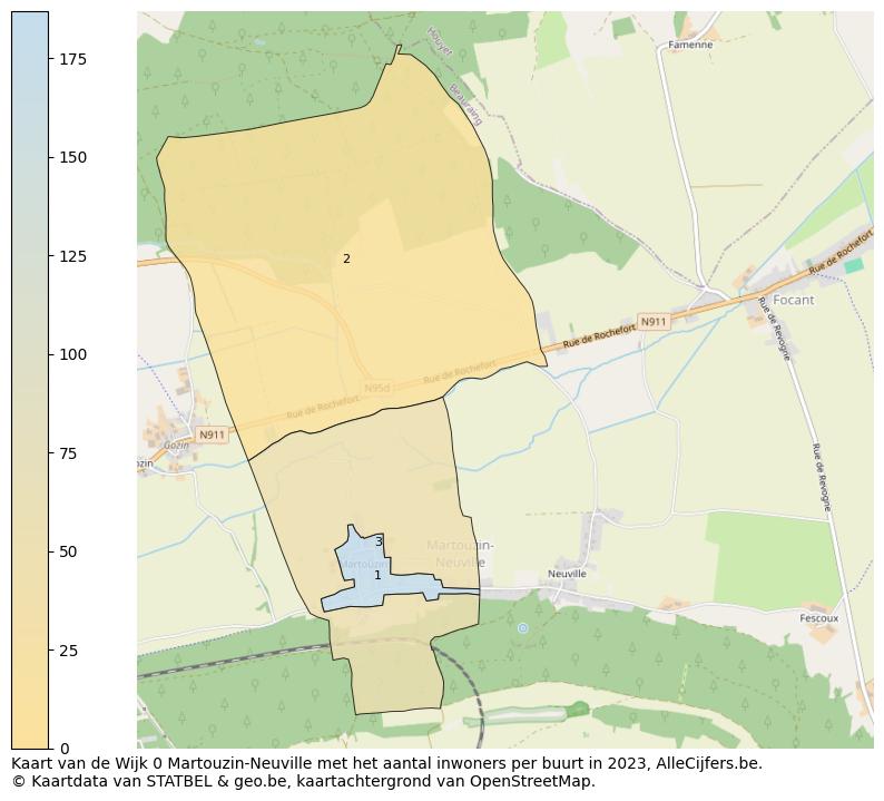 Aantal inwoners op de kaart van de Wijk 0 Martouzin-Neuville: Op deze pagina vind je veel informatie over inwoners (zoals de verdeling naar leeftijdsgroepen, gezinssamenstelling, geslacht, autochtoon of Belgisch met een immigratie achtergrond,...), woningen (aantallen, types, prijs ontwikkeling, gebruik, type eigendom,...) en méér (autobezit, energieverbruik,...)  op basis van open data van STATBEL en diverse andere bronnen!