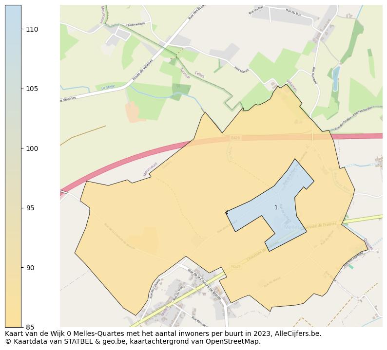 Aantal inwoners op de kaart van de Wijk 0 Melles-Quartes: Op deze pagina vind je veel informatie over inwoners (zoals de verdeling naar leeftijdsgroepen, gezinssamenstelling, geslacht, autochtoon of Belgisch met een immigratie achtergrond,...), woningen (aantallen, types, prijs ontwikkeling, gebruik, type eigendom,...) en méér (autobezit, energieverbruik,...)  op basis van open data van STATBEL en diverse andere bronnen!