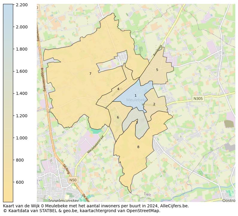 Aantal inwoners op de kaart van de Wijk 0 Meulebeke: Op deze pagina vind je veel informatie over inwoners (zoals de verdeling naar leeftijdsgroepen, gezinssamenstelling, geslacht, autochtoon of Belgisch met een immigratie achtergrond,...), woningen (aantallen, types, prijs ontwikkeling, gebruik, type eigendom,...) en méér (autobezit, energieverbruik,...)  op basis van open data van STATBEL en diverse andere bronnen!