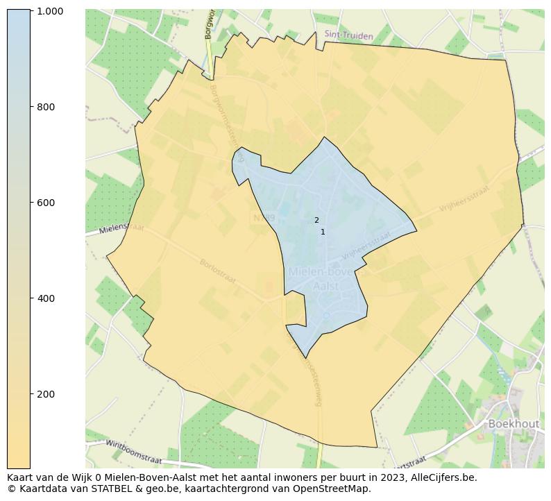 Aantal inwoners op de kaart van de Wijk 0 Mielen-Boven-Aalst: Op deze pagina vind je veel informatie over inwoners (zoals de verdeling naar leeftijdsgroepen, gezinssamenstelling, geslacht, autochtoon of Belgisch met een immigratie achtergrond,...), woningen (aantallen, types, prijs ontwikkeling, gebruik, type eigendom,...) en méér (autobezit, energieverbruik,...)  op basis van open data van STATBEL en diverse andere bronnen!