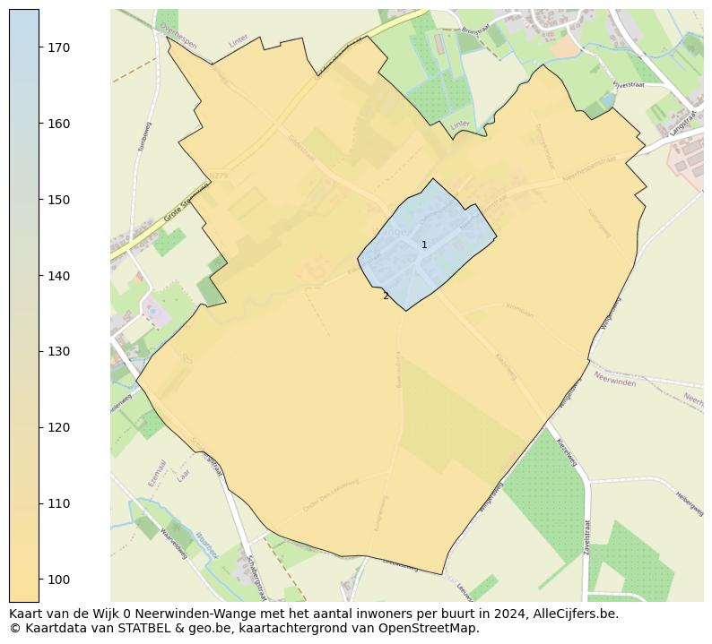 Aantal inwoners op de kaart van de Wijk 0 Neerwinden-Wange: Op deze pagina vind je veel informatie over inwoners (zoals de verdeling naar leeftijdsgroepen, gezinssamenstelling, geslacht, autochtoon of Belgisch met een immigratie achtergrond,...), woningen (aantallen, types, prijs ontwikkeling, gebruik, type eigendom,...) en méér (autobezit, energieverbruik,...)  op basis van open data van STATBEL en diverse andere bronnen!