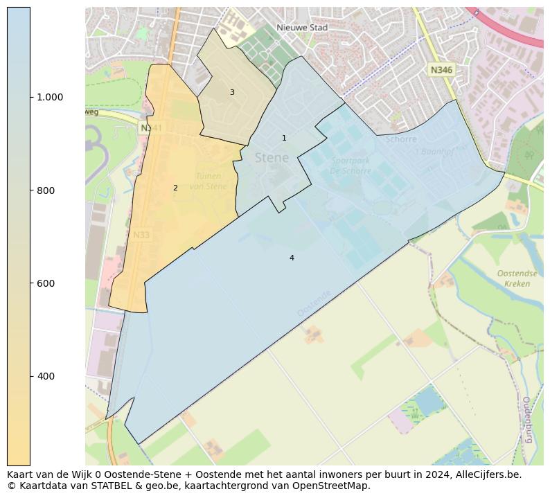 Aantal inwoners op de kaart van de Wijk 0 Oostende-Stene + Oostende: Op deze pagina vind je veel informatie over inwoners (zoals de verdeling naar leeftijdsgroepen, gezinssamenstelling, geslacht, autochtoon of Belgisch met een immigratie achtergrond,...), woningen (aantallen, types, prijs ontwikkeling, gebruik, type eigendom,...) en méér (autobezit, energieverbruik,...)  op basis van open data van STATBEL en diverse andere bronnen!