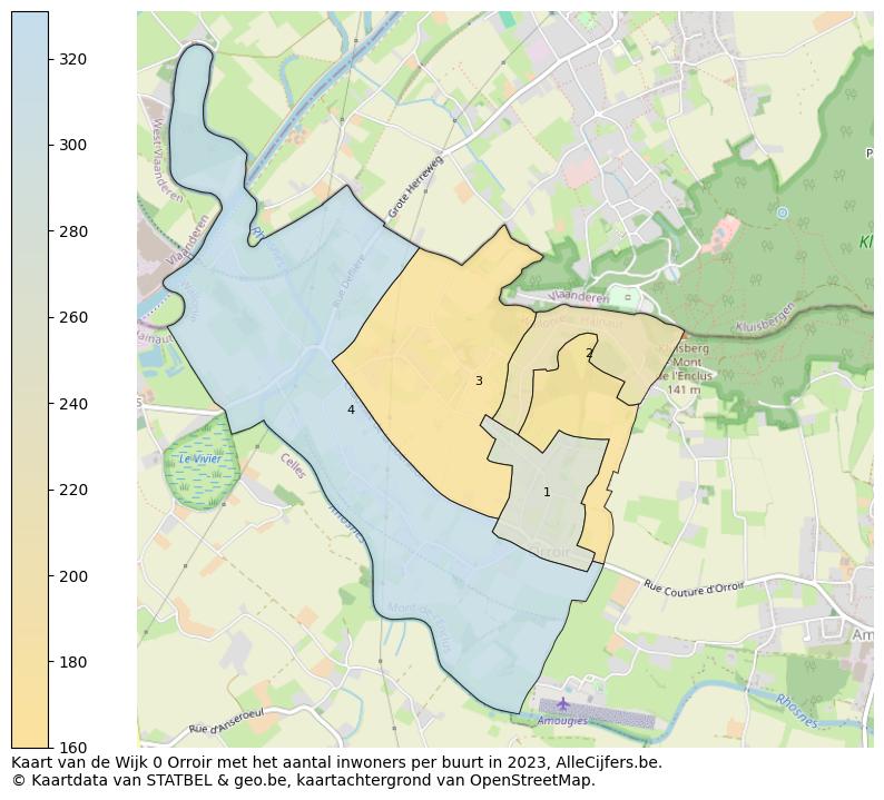 Aantal inwoners op de kaart van de Wijk 0 Orroir: Op deze pagina vind je veel informatie over inwoners (zoals de verdeling naar leeftijdsgroepen, gezinssamenstelling, geslacht, autochtoon of Belgisch met een immigratie achtergrond,...), woningen (aantallen, types, prijs ontwikkeling, gebruik, type eigendom,...) en méér (autobezit, energieverbruik,...)  op basis van open data van STATBEL en diverse andere bronnen!