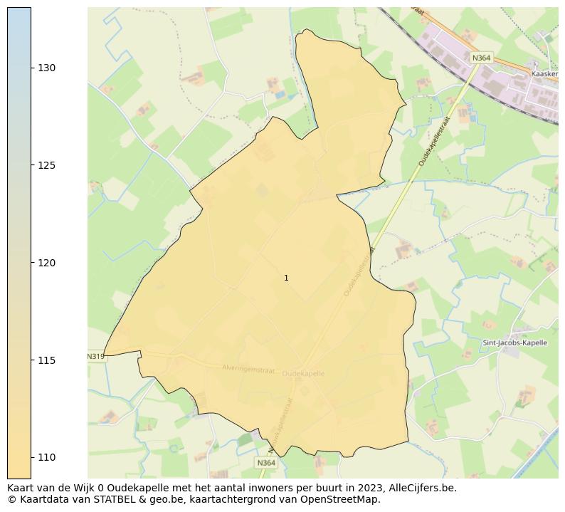 Aantal inwoners op de kaart van de Wijk 0 Oudekapelle: Op deze pagina vind je veel informatie over inwoners (zoals de verdeling naar leeftijdsgroepen, gezinssamenstelling, geslacht, autochtoon of Belgisch met een immigratie achtergrond,...), woningen (aantallen, types, prijs ontwikkeling, gebruik, type eigendom,...) en méér (autobezit, energieverbruik,...)  op basis van open data van STATBEL en diverse andere bronnen!