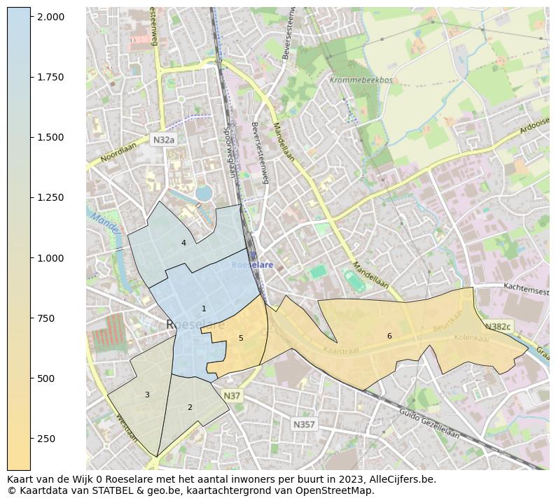 Aantal inwoners op de kaart van de Wijk 0 Roeselare: Op deze pagina vind je veel informatie over inwoners (zoals de verdeling naar leeftijdsgroepen, gezinssamenstelling, geslacht, autochtoon of Belgisch met een immigratie achtergrond,...), woningen (aantallen, types, prijs ontwikkeling, gebruik, type eigendom,...) en méér (autobezit, energieverbruik,...)  op basis van open data van STATBEL en diverse andere bronnen!