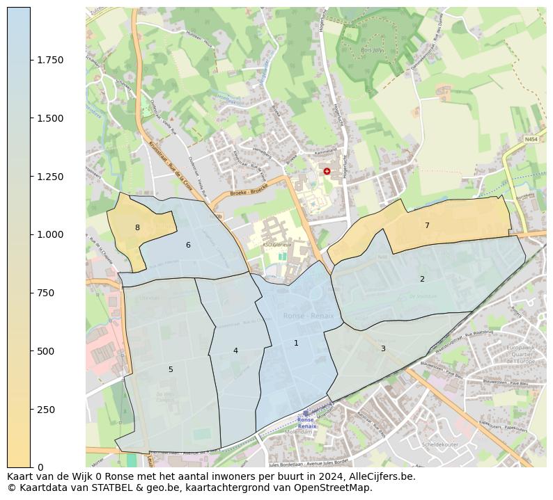 Aantal inwoners op de kaart van de Wijk 0 Ronse: Op deze pagina vind je veel informatie over inwoners (zoals de verdeling naar leeftijdsgroepen, gezinssamenstelling, geslacht, autochtoon of Belgisch met een immigratie achtergrond,...), woningen (aantallen, types, prijs ontwikkeling, gebruik, type eigendom,...) en méér (autobezit, energieverbruik,...)  op basis van open data van STATBEL en diverse andere bronnen!