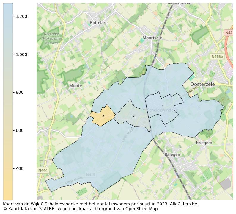 Aantal inwoners op de kaart van de Wijk 0 Scheldewindeke: Op deze pagina vind je veel informatie over inwoners (zoals de verdeling naar leeftijdsgroepen, gezinssamenstelling, geslacht, autochtoon of Belgisch met een immigratie achtergrond,...), woningen (aantallen, types, prijs ontwikkeling, gebruik, type eigendom,...) en méér (autobezit, energieverbruik,...)  op basis van open data van STATBEL en diverse andere bronnen!